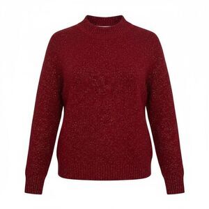 Original Weatherproof Vintage Crew Neck Chunky Knit Pullover Sweater Red Medium